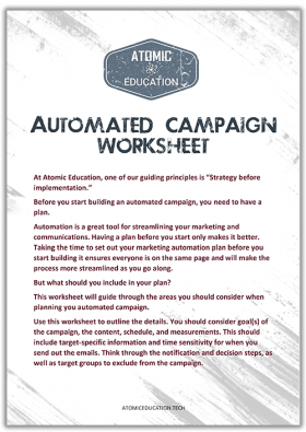 The Automated Campaign Worksheet